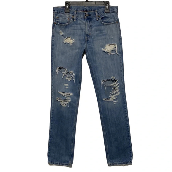 Meltin Pot Distressed Boot Cut Jeans - Picture 1 of 7